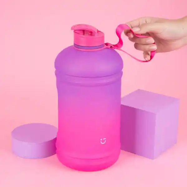 Vaso Plástico Púrpura y Rosa 2100 mL Miniso
