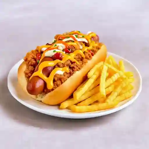 Perro loco con papas