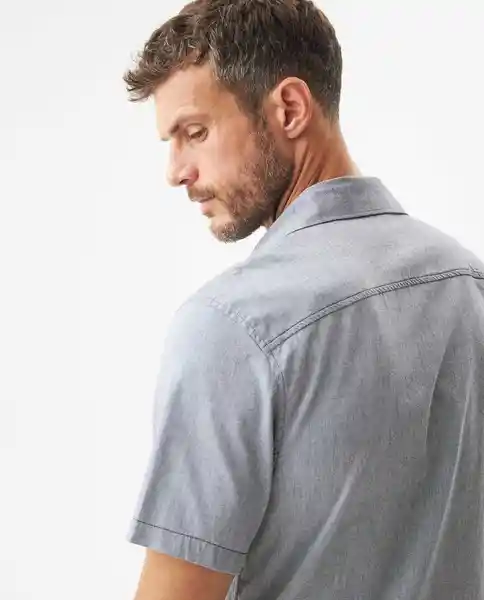 Camisa With Diagonal Panel Negro Sombrio Ultraoscuro L Chevignon