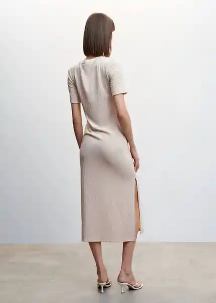 Vestido Margaux-A Arena Talla L Mujer Mango