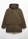 Abrigo Parka Piran Khaki Talla XL Hombre Mango