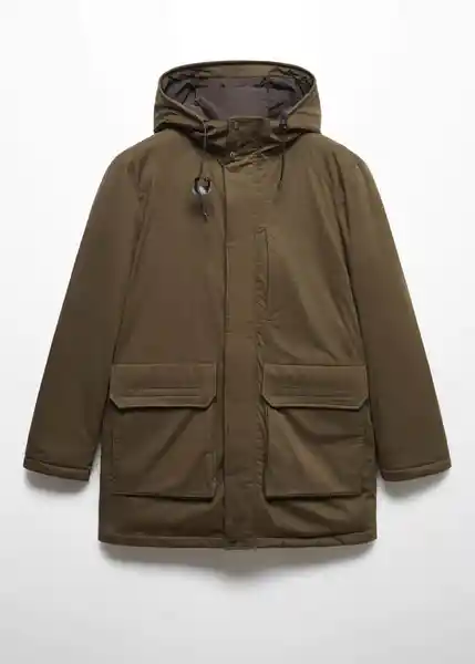 Abrigo Parka Piran Khaki Talla XL Hombre Mango