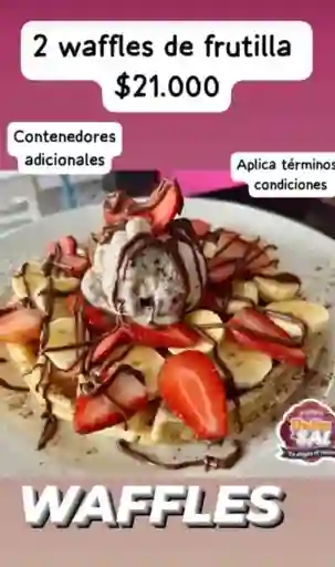 2 Waflles de Frutilla