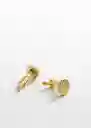 Aretes Gemelos Grain Oro Talla 99 Hombre Mango