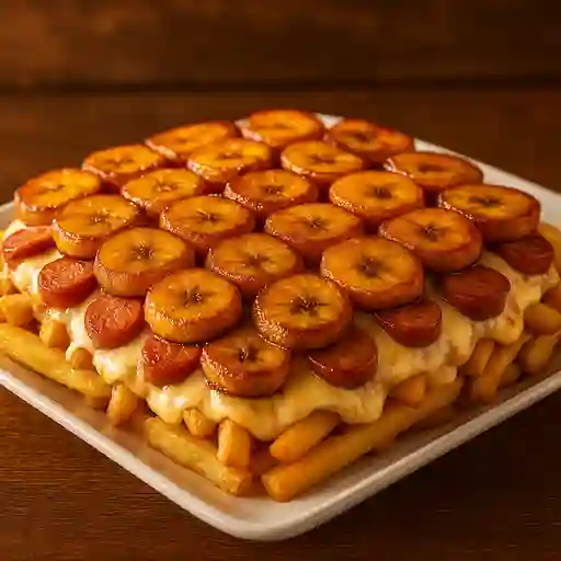 Salchipapa melosa deliciosa (para 4)