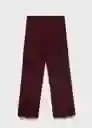 Pantalón Iguana Granate Talla 36 Mujer Mango