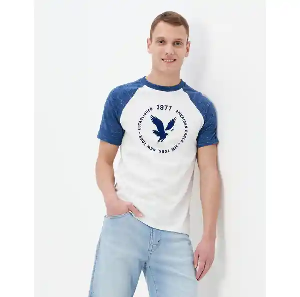 Camiseta Hombre Azul Talla X-Large American Eagle