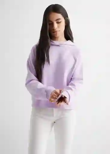 Buzo de Sudadera Musgo Lavanda Talla 19 Mango Teen Girl Mango