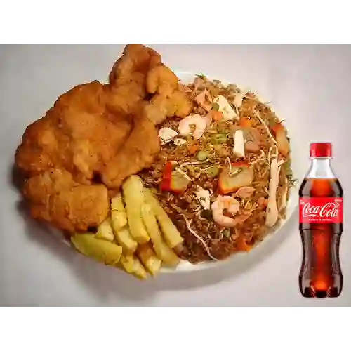 Arroz Chino&Chop Suey c/ Chuleta +Cocacola Org 400ml