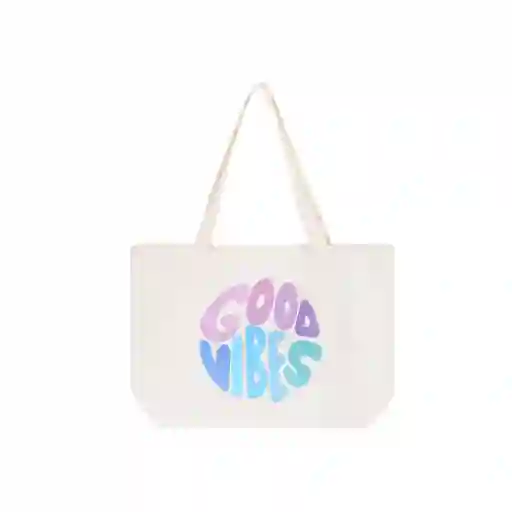 Bolso de Compras Good Vibes Serie Blanco Miniso