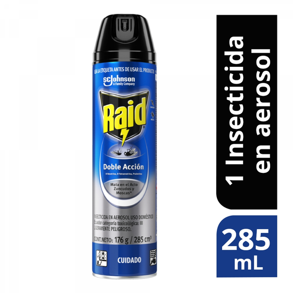 Raid insecticida aerosol mata insectos voladores 285 ml