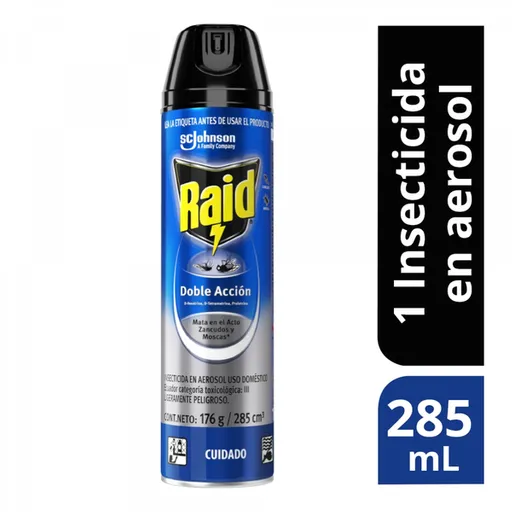 Raid insecticida aerosol mata insectos voladores, 285ml