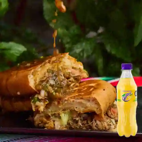 Combo Torta Birria + Quatro Original 400ML