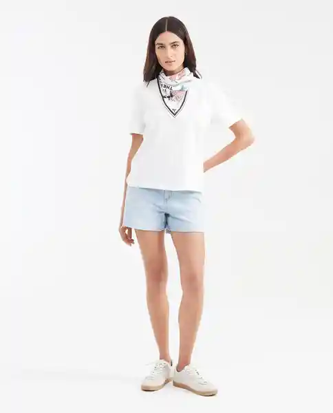 Short Claro Femenino Azul Cristalino Claro Talla 12 Chevignon