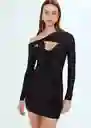 Vestido Reef Negro Talla M Mujer Mango