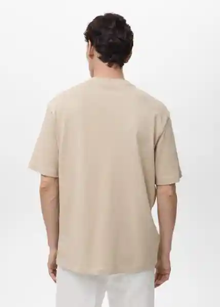Camiseta Anouk Crudo Talla S Hombre Mango