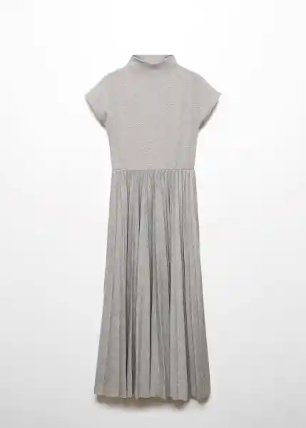 Vestido Latte-A Gris Claro Vigore Talla M Mujer Mango