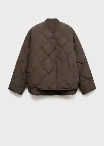 Abrigo Anorak Nat Marron Talla L Mujer Mango