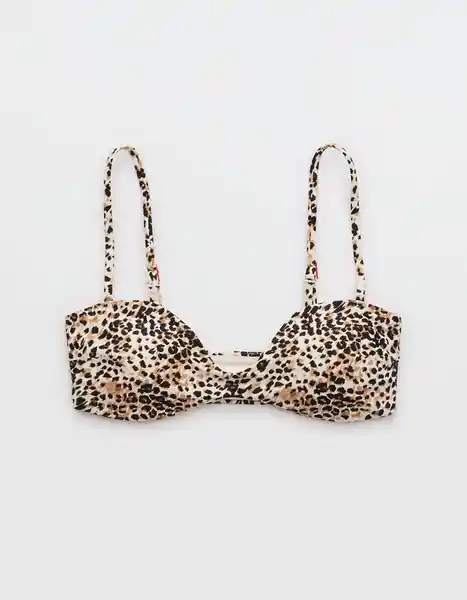 Top de Bikini Aerie Beige Talla: LARGE 5626158 American Eagle
