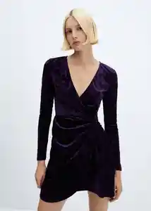 Vestido Xmartita Morado Talla S Mujer Mango