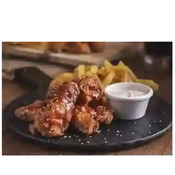 Alitas X6 Piezas + Papas
