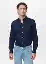 Camisa Oxfordf Navy Talla XL Hombre Mango