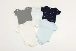 Body Manga Corta Nino X 56/9 Meses - Azul Oscu