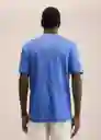 Camiseta Liman Azul Talla M Hombre Mango