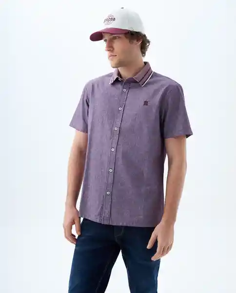 Camisa Hombre Morado Talla L 819f006 Americanino