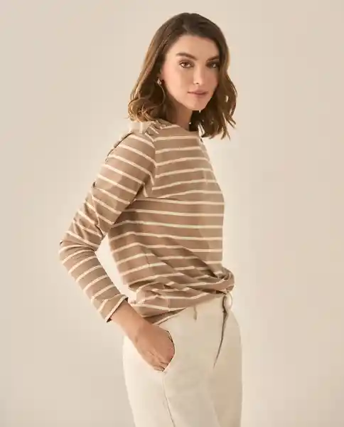 Camiseta Crudo Novia Claro Talla S 403G009 Esprit