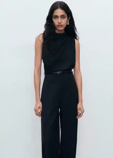 Enterizo Mono Martuki Negro Talla L Mujer Mango