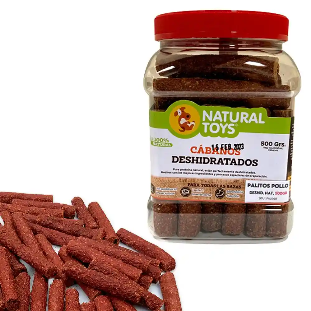 Natural Toys Snack Cabano de Pollo Natural Deshidratado 1 Lb