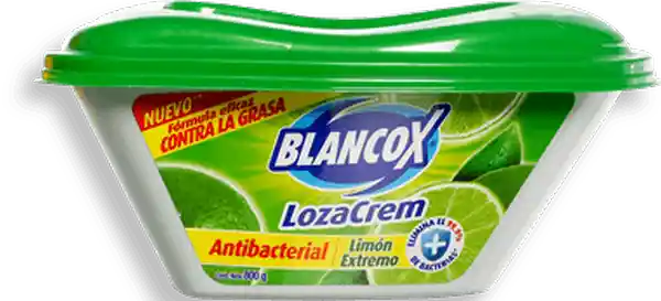 Loza Crem Lavaloza Antibacterial Con Aroma a Limón Extremo