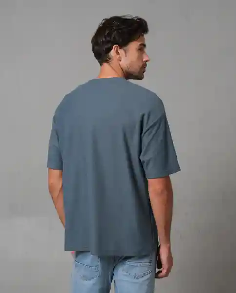 Camiseta Hombre Azul Talla M 109G006_AZU184028 Rifle