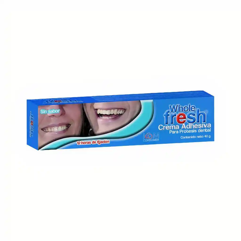 Whole Fresh Crema Adhesiva para Prótesis Dental sin Sabor