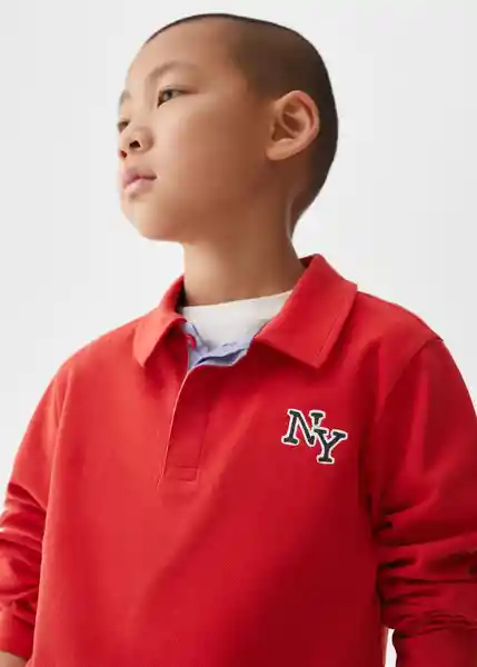 Polo Alvin Rojo Talla 06 Niños Mango