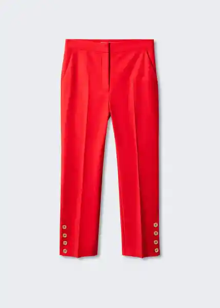 Pantalón Gold Rojo Talla 46 Mujer Mango