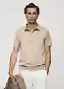 Polo Arraona Beige Talla L Hombre Mango