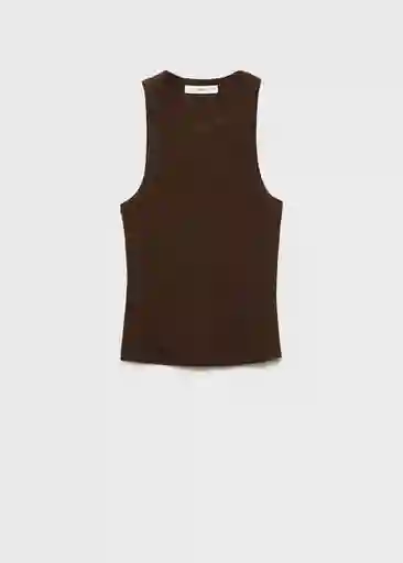 Top Boni Marrón Talla L Mujer Mango