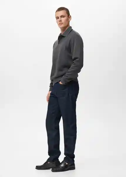 Buzo Sudadera Bola Gris Oscuro Vigore Talla M Hombre Mango