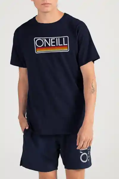 ONeill Camiseta Slim Fit Headquarters Masculino Azul Oscuro L