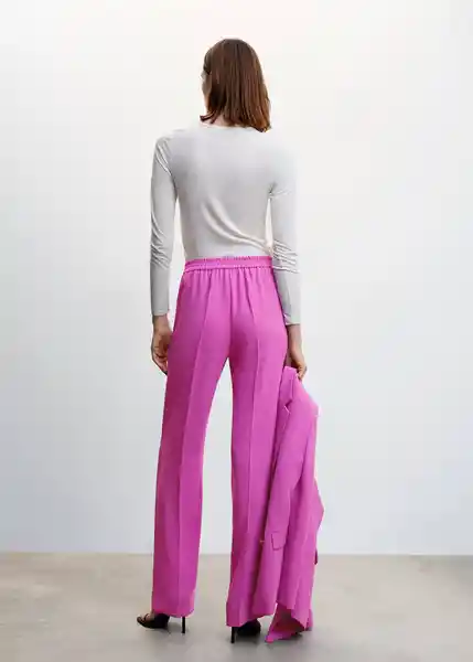 Pantalón Iguana Morado Talla M Mujer Mango