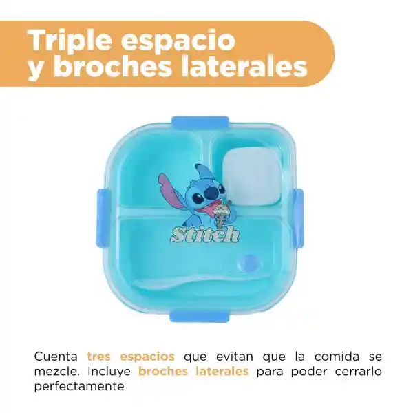 Contenedor Tupper Para Lunch Serie Disney Stitch 1200 mL Miniso