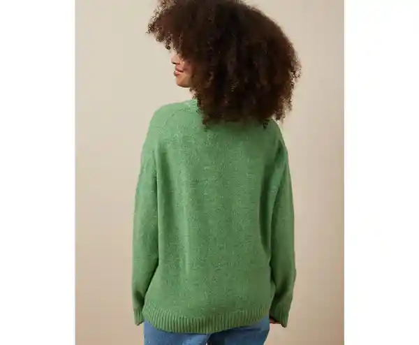 Suéter Tejido de Mujer Verde Talla Large American Eagle