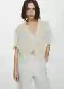 Blusa Coconut Amarillo Pastel Talla S Mujer Mango