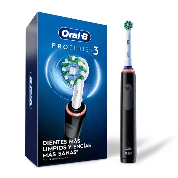 Oral B PRO Series 3 Cepillo de Dientes Eléctrico Cabezal Redondo Advanced Clean Negro