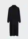 Vestido Vieira Negro Talla S Mujer Mango