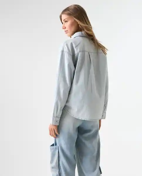 Camisa Mujer Azul Talla S 312G002_AZU114604 Americanino