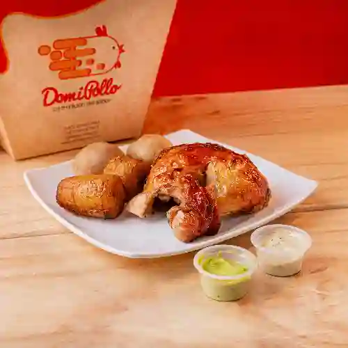 1/4 Pollo Asado con Papa a la Francesa