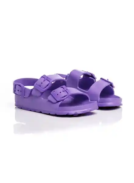 Sandalias Niña Eva Tipo Birken Morado Talla 30 People